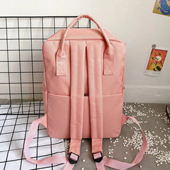 High School Backpack Set Canvas Travel Bags For Teenage Girl