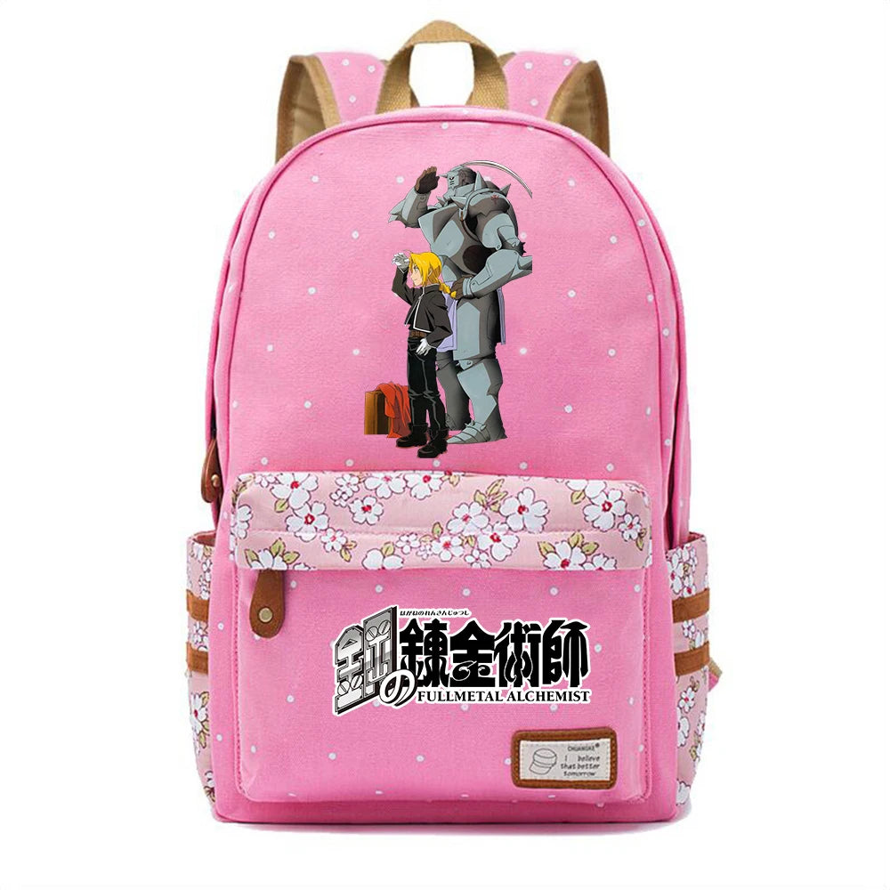 Anime Fullmetal Alchemist Canvas Schoolbag Packsack Teenger Mochila