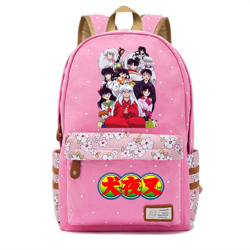 Anime Inuyasha Canvas Schoolbag Packsack Casual High Teenger Mochila Unisex