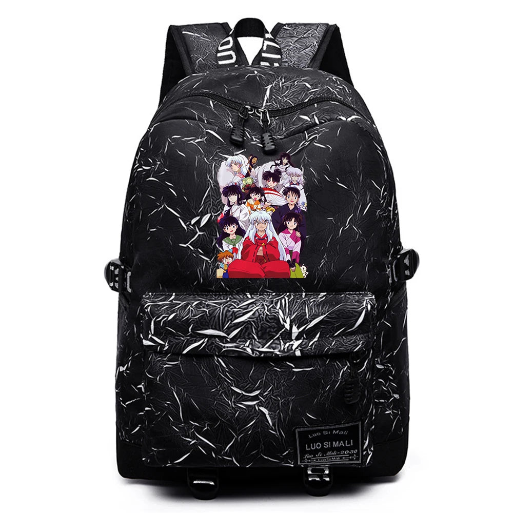 Anime Inuyasha Schoolbag High Teenger Casual Unisex Packsack Mochila