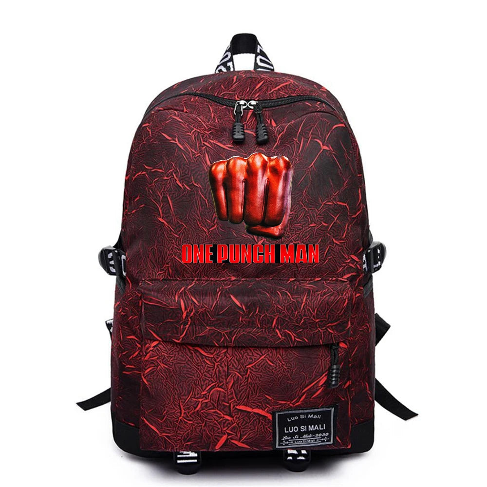One Punch-Man Anime Backpack High Schoolbag Casual Teenger Packsack