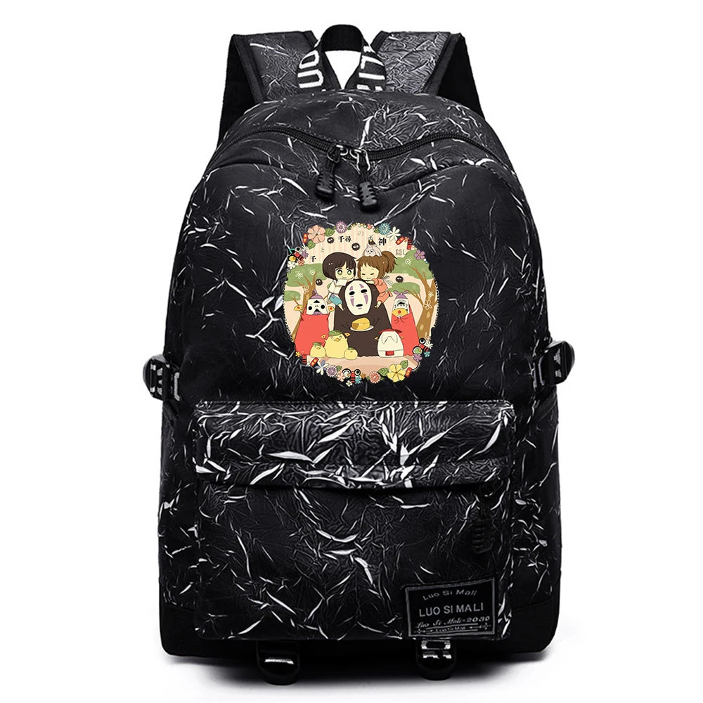 Anime Spirited Away Mochila High Schoolbag Casual Teenger Packsack