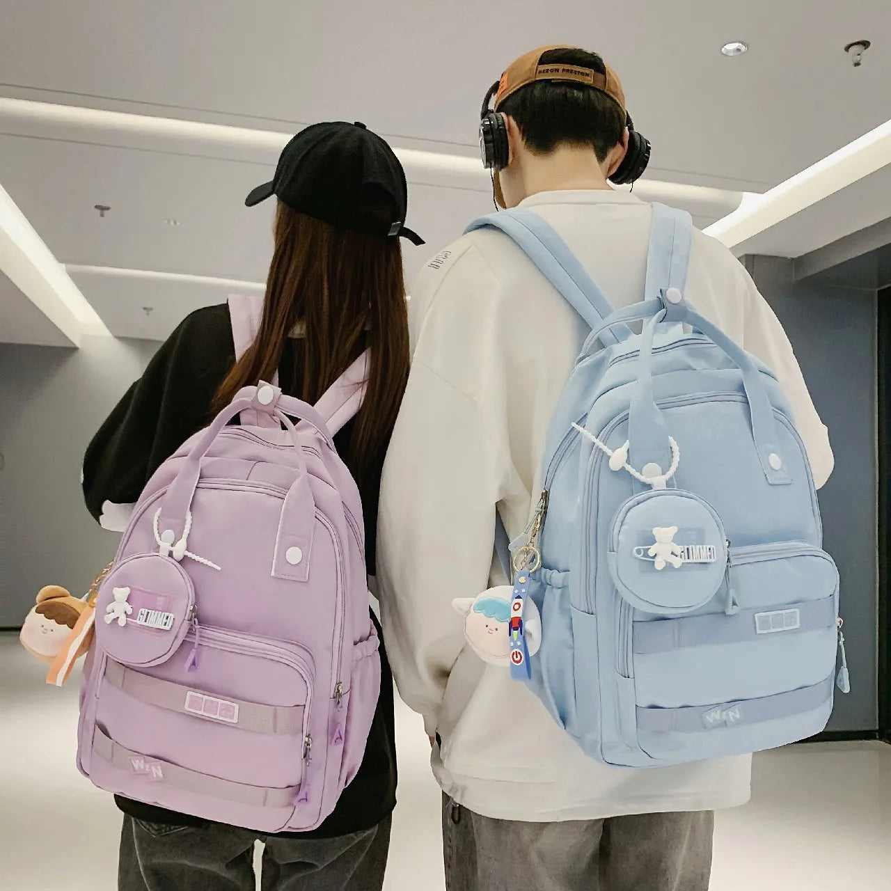 Waterproof Pink Backpack Candy Women Laptop School Bags For Teenage Girls