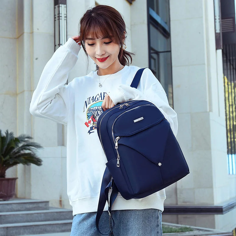 Women Backpack School Bag Teenager Girl Oxford Cloth Shoulder Bags Female