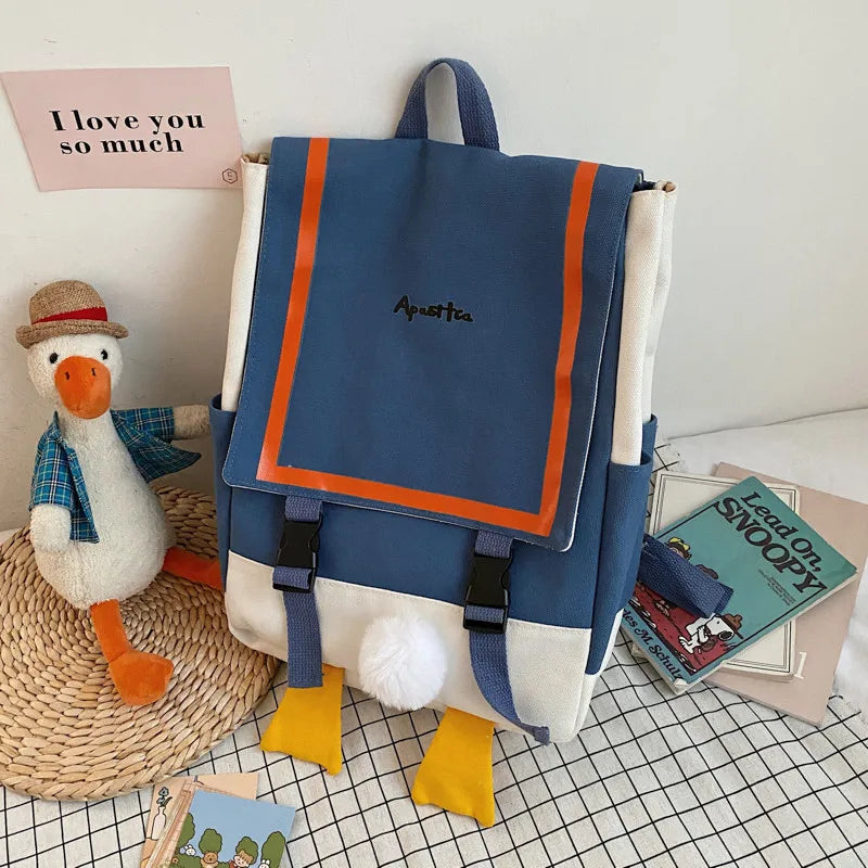 Sweet Girl Student School Bag Ins Net Red Soft Duck