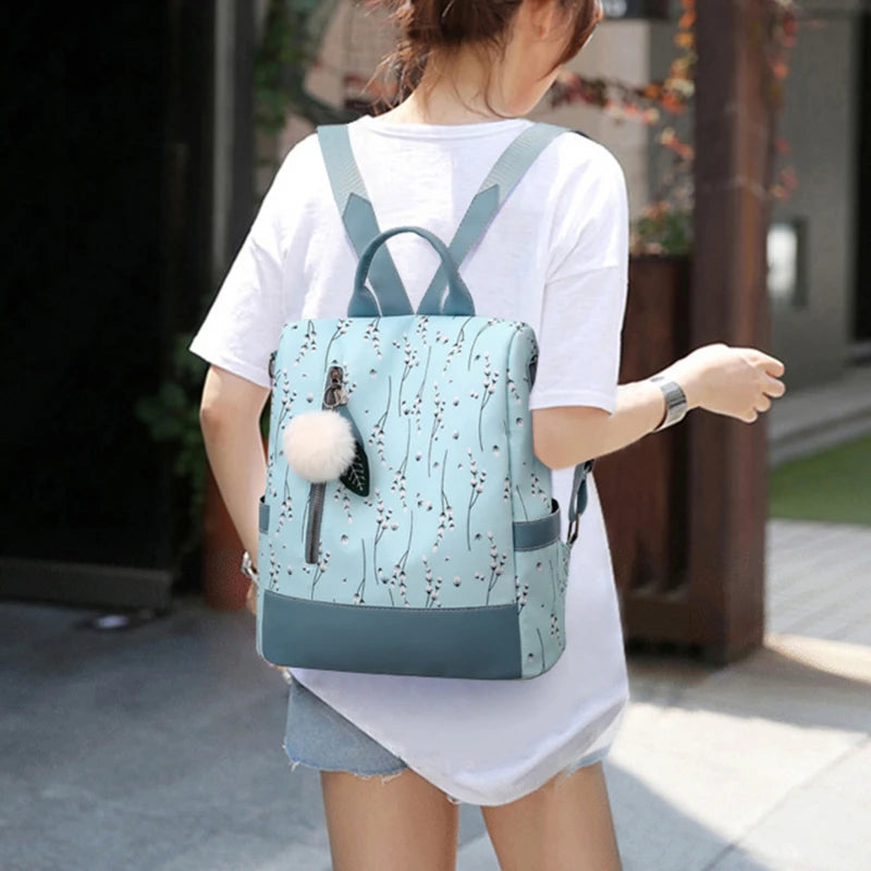 Prints Women Backpacks Flower Print Ladies School Backpack
