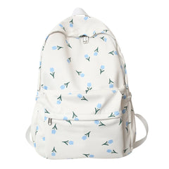 Floral Prints School Bag with Large Capacity for Teenagers