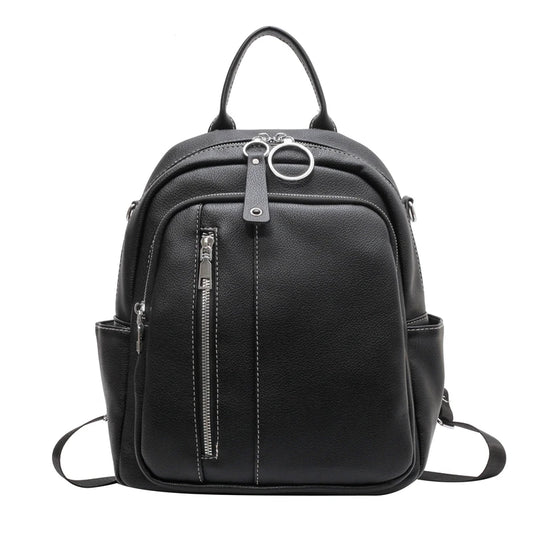 Girls Solid Middle School Student Backpack Hiking Travel Knapsack