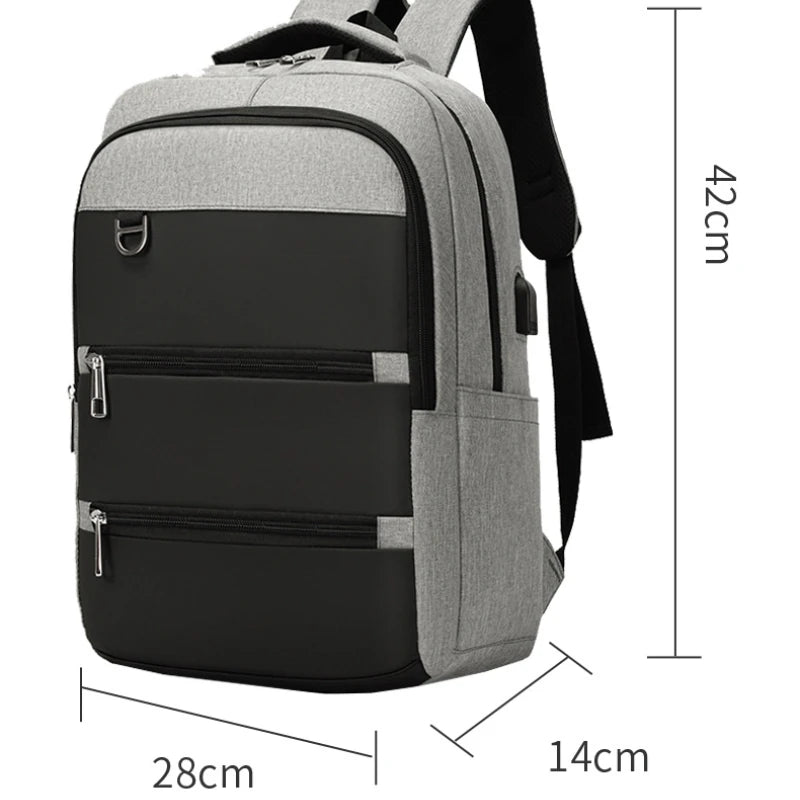 Waterproof Business Laptop Backpack 15.6 Inch USB Charging Bag