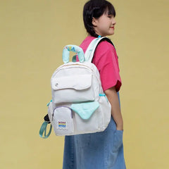 Girls Nylon Backpack Casual Bookbag Preppy Style