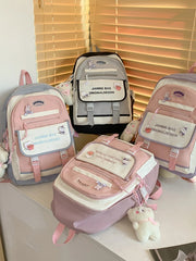 Fashionable Stripe Style Backpack Large Capacity Waterproof