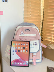Fashionable Stripe Style Backpack Large Capacity Waterproof