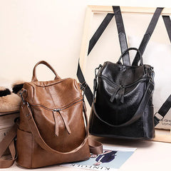 Wild Travel Leather Backpack Women Bag