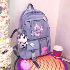 Nylon Students Schoolbag Shoulder Tote Bag Casual Daypack