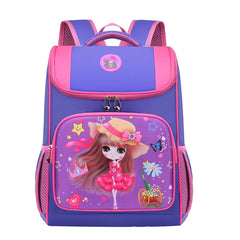 Kids Princess Cartoon School Backpack Girls