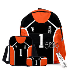 Haikyuu Anime Backpack Set 3 Pcs Boys Girls School Bag Unisex Men Women