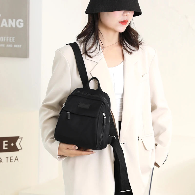 Waterproof Nylon Mini Backpack Small Shopping Bag