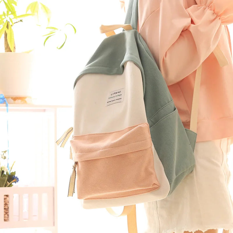 College Student School Bag for Ladies Teenage Boy Girls