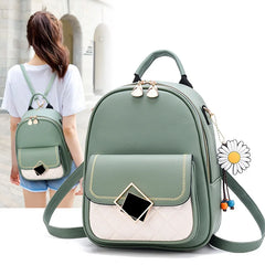 Small PU Leather Girl's School Backpack