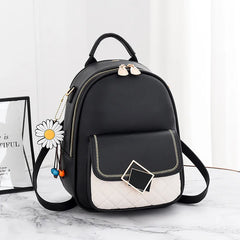 Small PU Leather Girl's School Backpack