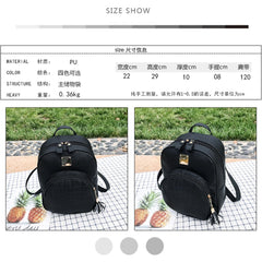Pink PU Leather Shoulder Bag For Girls Multi-Function School Backpack