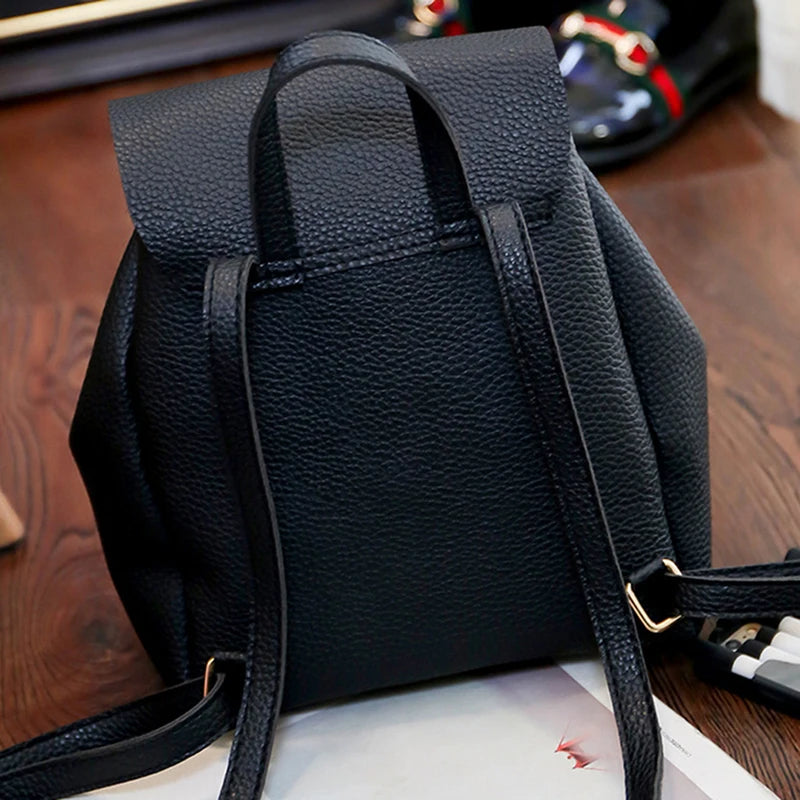Women Pu Female Backpacks Teenager School Mochila Feminina Rucksack