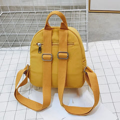 Small Teenage School Bag Double Zipper Female Backpack