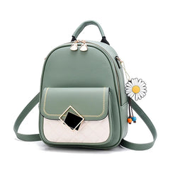 Small PU Leather Backpack for Women Casual Student Mochilas