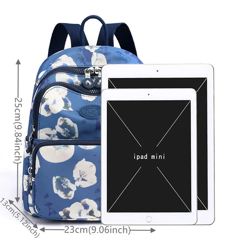 Nylon Backpack Women Travel Bag School Shoulder Bags Ladies Schoolbag