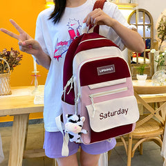 Waterproof School Bag College Teen Student Shoulder Backpack Girl Boy Rucksack
