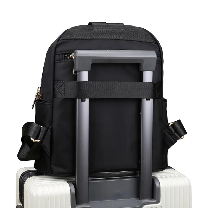 Canvas Backpack Women School Bags 4 Colors Traveling Duffel Bag