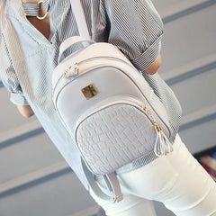 Crocodile Style Women's College Backpack for Summer
