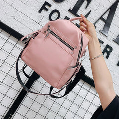 Women's Soft Leather Backpack Shoulder Bag