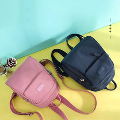 Women's Mini Waterproof Nylon Backpack, Small Shopping Bag