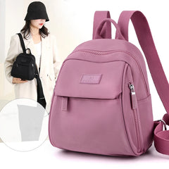 Women's Mini Waterproof Nylon Backpack, Small Shopping Bag