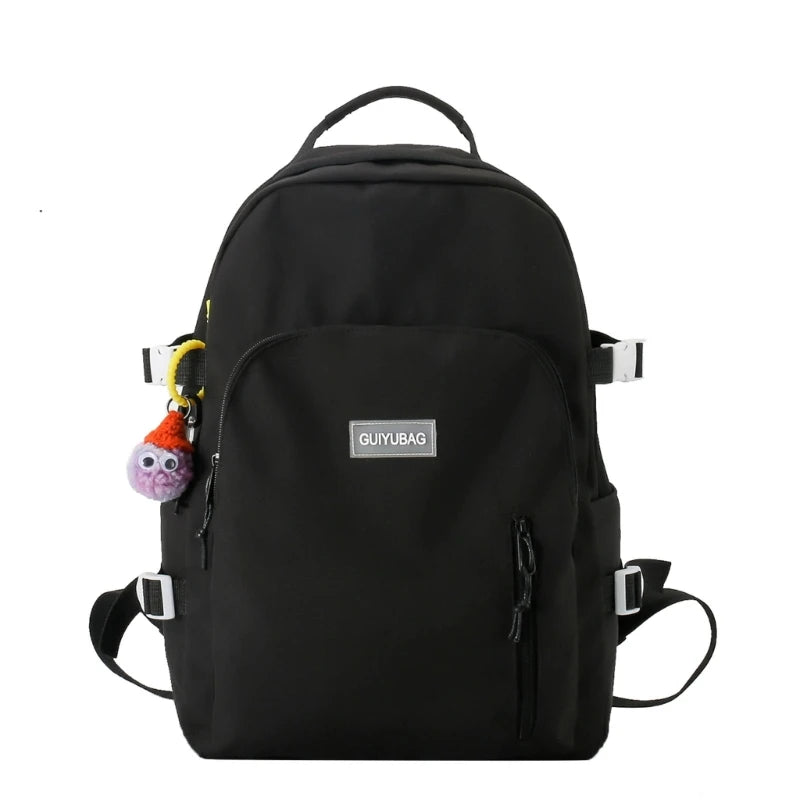 Nylon School Bag for College Teenagers Youth Rucksack Student