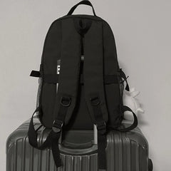 Nylon School Bag for College Teenagers Youth Rucksack Student Female Bookbag