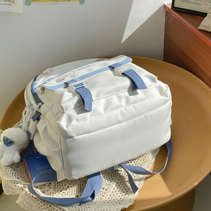 Large Capacity Backpack with Pin Accessories Pendant