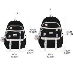 Large Capacity Travel Backpack with Pin Accessories Plush Pendant