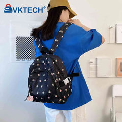 Floral Prints School Bag College Student Teenage Laptop Rucksack