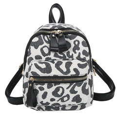 Women's Cow Pattern Retro Student Backpack Shoulder Bags For School