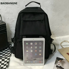 Large Capacity Button Travel Bag Solid Harajuku Retro Unisex High Street