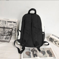 Unisex Patchwork Casual Backpack All-match Book Bag Waterproof Teens Ins