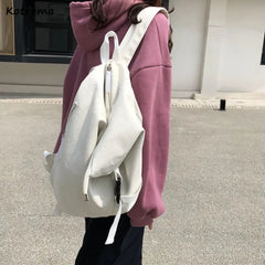 Unisex Canvas Harajuku Travel Backpack Large Capacity