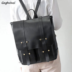 PU Leather Vintage Japanese Retro Backpack