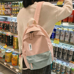 Women Letter Patchwork Sweet Students Preppy Backpack