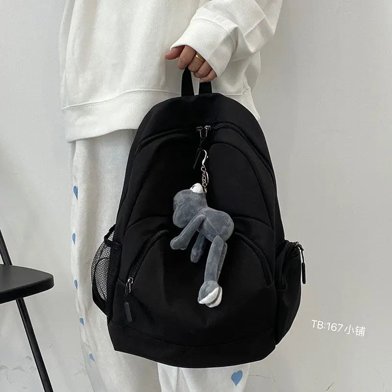 Waterproof Nylon Backpack Japanese Style Portable Large Capacity