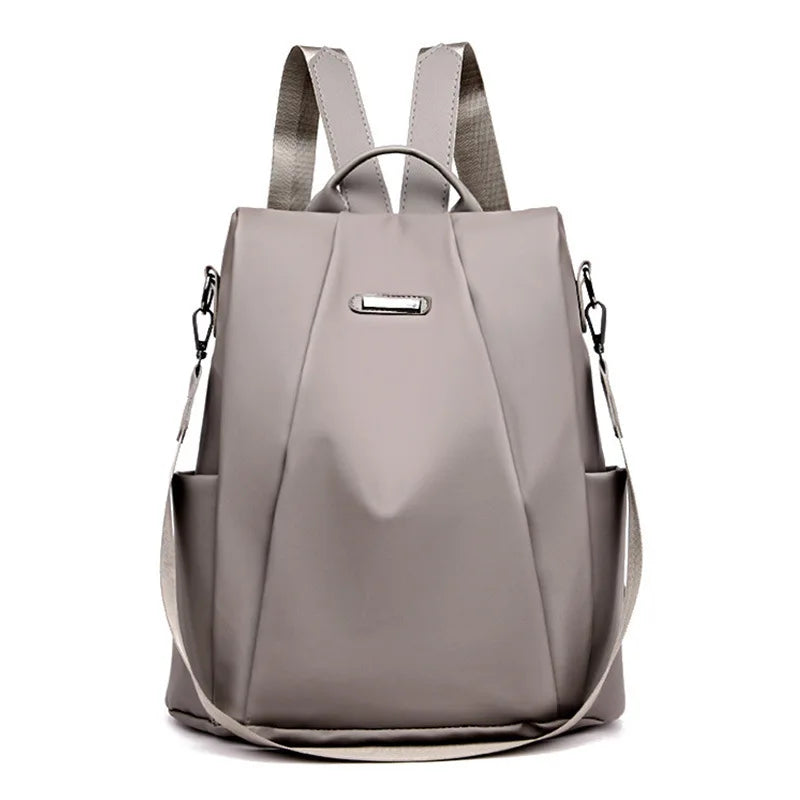 Women Nylon Travel Backpack Large Capacity Water-proof Gray