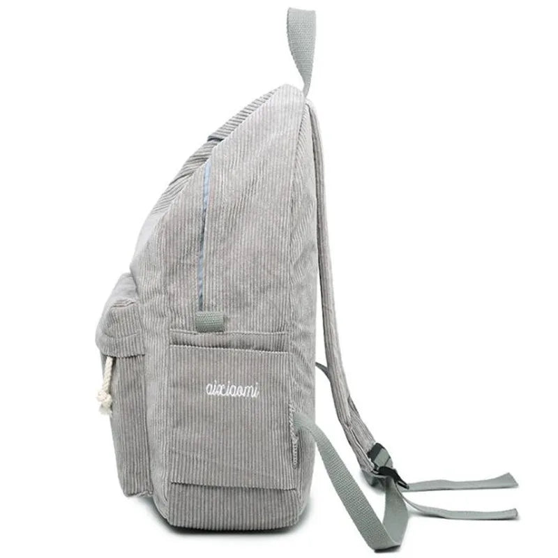 Nylon Backpack Women Softback Solid Bag Soft Handle School Bag for Girls
