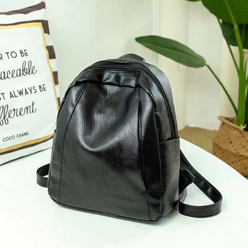 Women PU Leather Retro Vintage European Style High Capacity Lady Book-bags